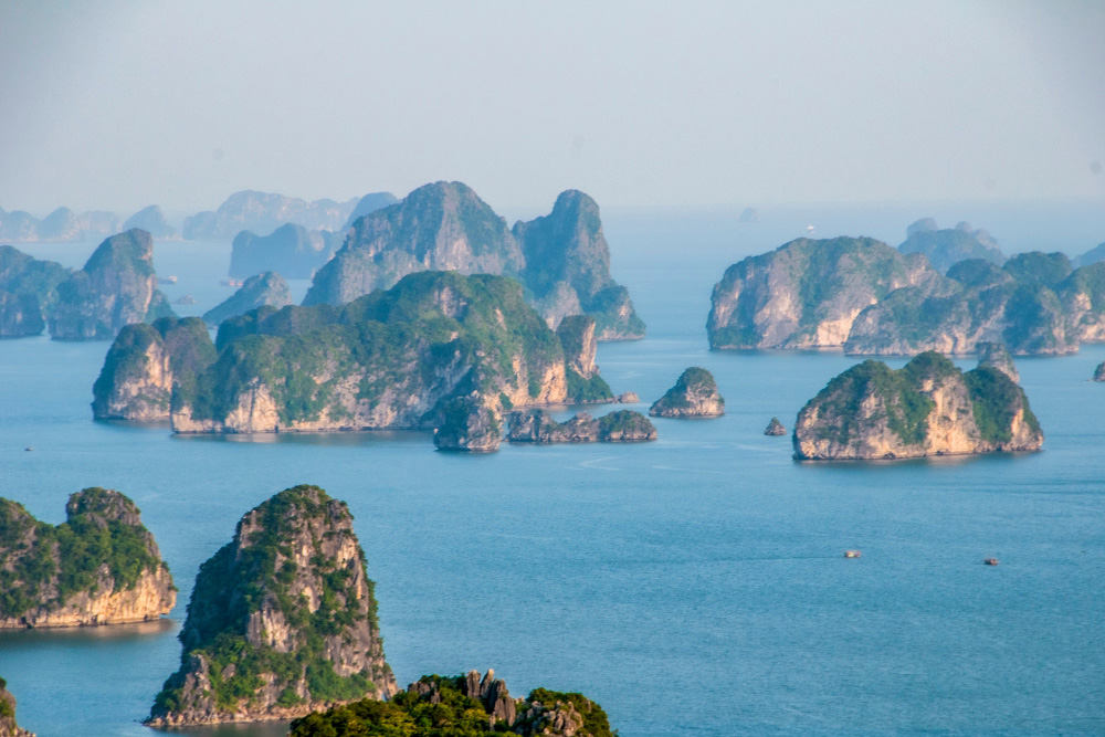 Halong Cruise. Choosing a Halong Bay cruise in Autumn because of stunning scenery