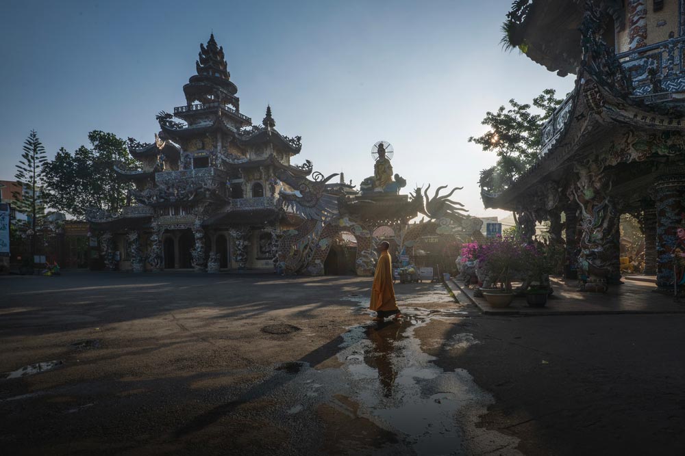 Vietnamese temple. Linh Phuoc Pagoda in Dalat