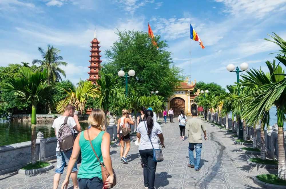 Vietnamese temple. Tran Quoc Pagoda in Hanoi